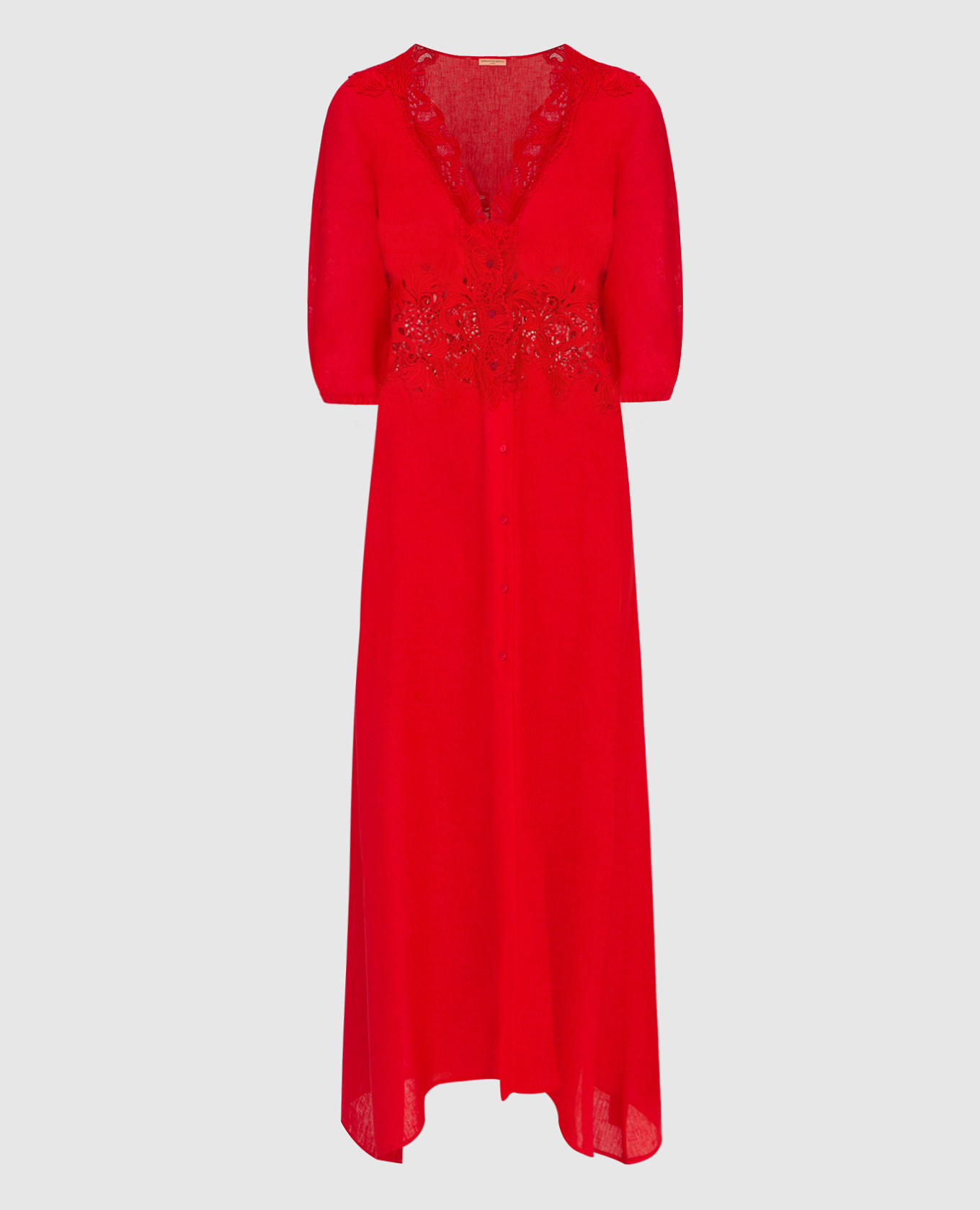 

Красное платье из льна Ermanno Scervino, Красный, Платья Миди