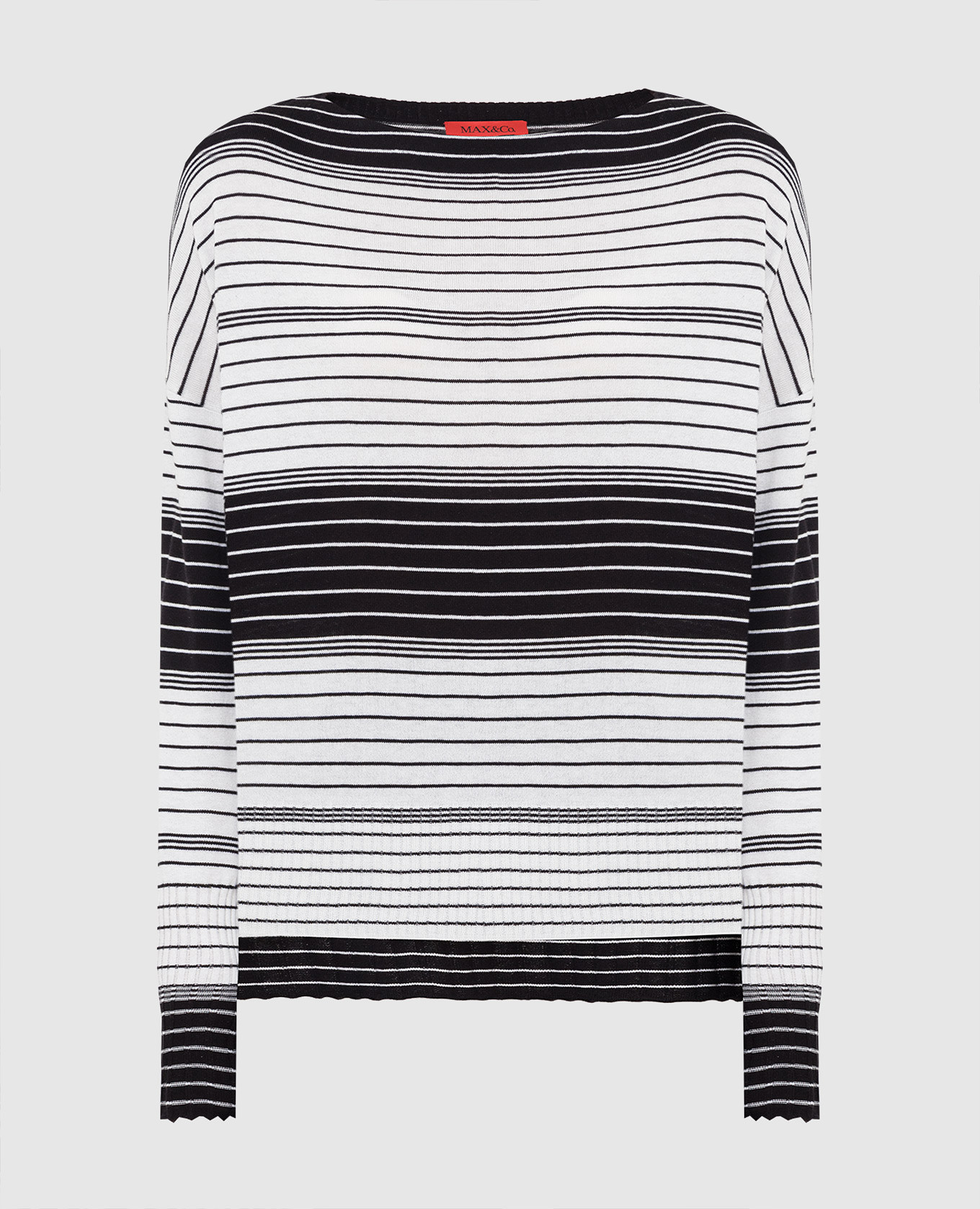 Slit striped jumper