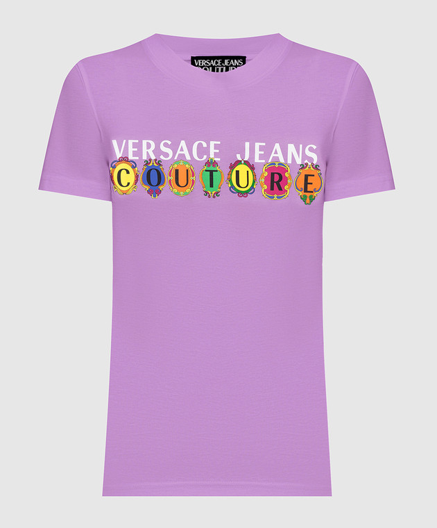 Versace Jeans Couture Сиреневая футболка B2HWA7PA30457