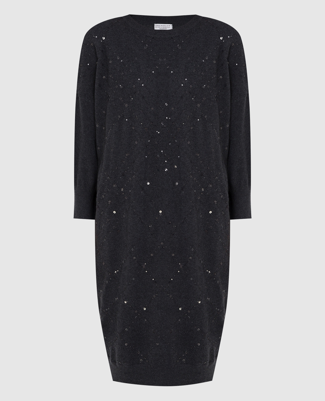 Cashmere dress with sequins