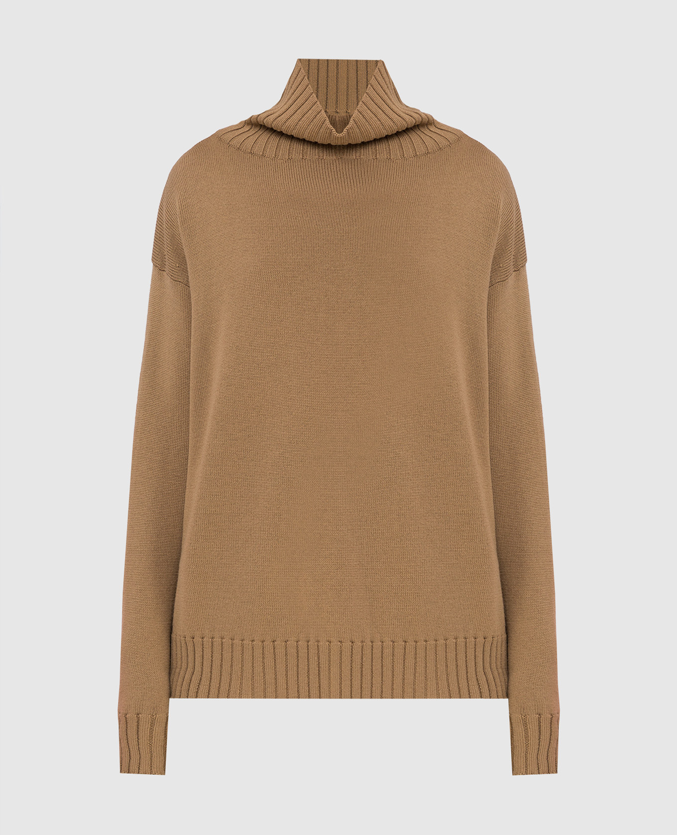 

Темно-бежевый свитер Agadir из вирджинской шерсти Max Mara, Свитера