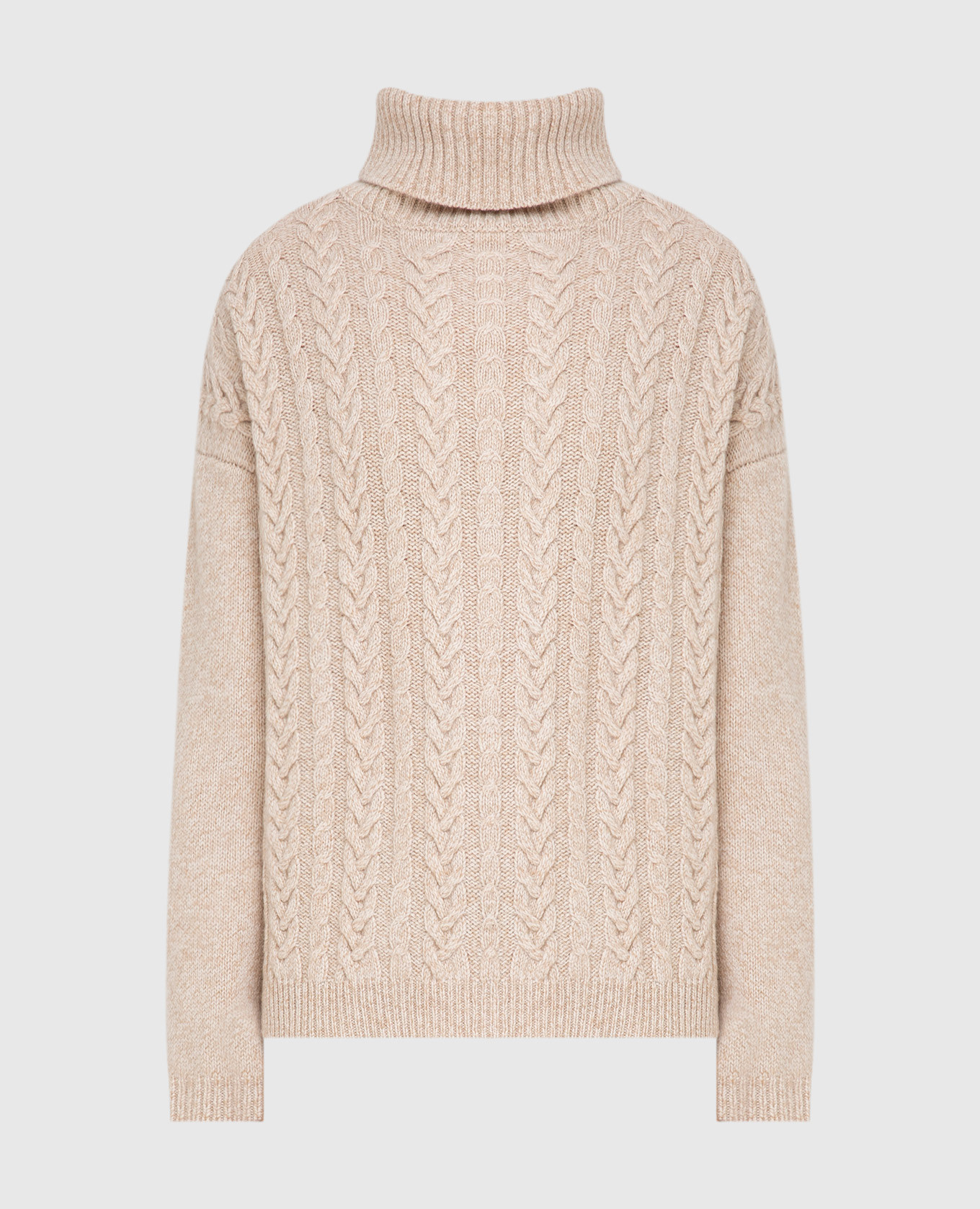 

Светло-бежевый свитер из шерсти в узор, Свитера