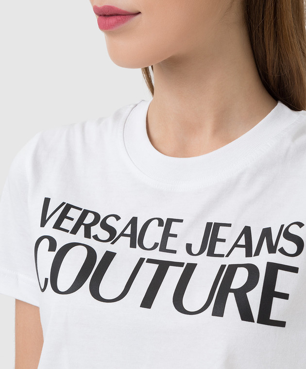 Versace Jeans Couture Футболка з принтом логотипу 72HAHT02CJ00O зображення 5