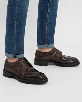 Santoni Коричневые кожаные дерби MPCO15262CL1HCWS