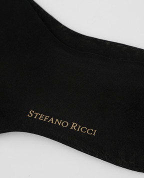 Stefano Ricci Чорні шкарпетки в рубчик C009UN0006C009UN