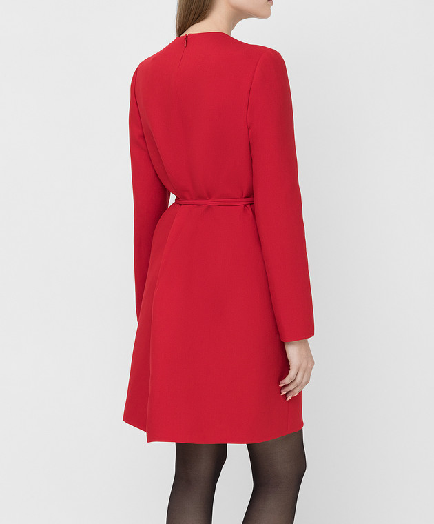 Valentino Красное платье из шерсти и шелка UB0VATL71CF изображение 4