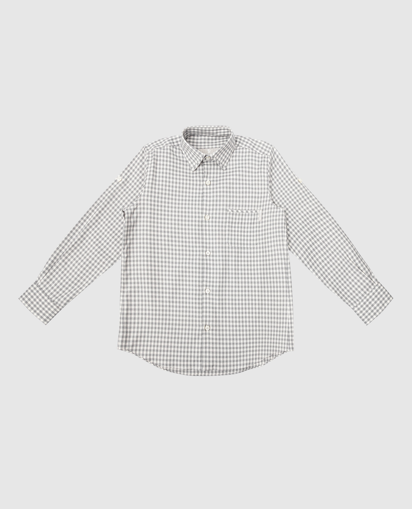 Children's gray checked shirt