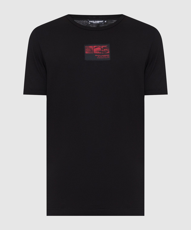 Dolce&Gabbana Черная футболка с нашивкой G8OA9ZG7BYP