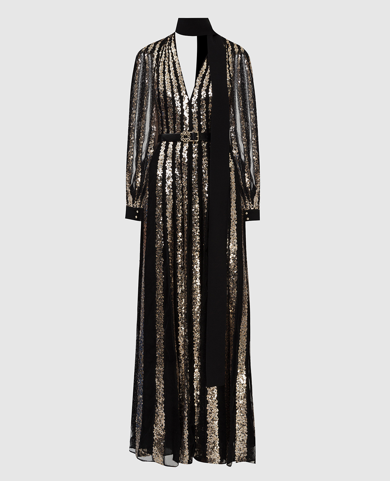 Elie Saab Вечернее платье с открытой спиной в узор 12290