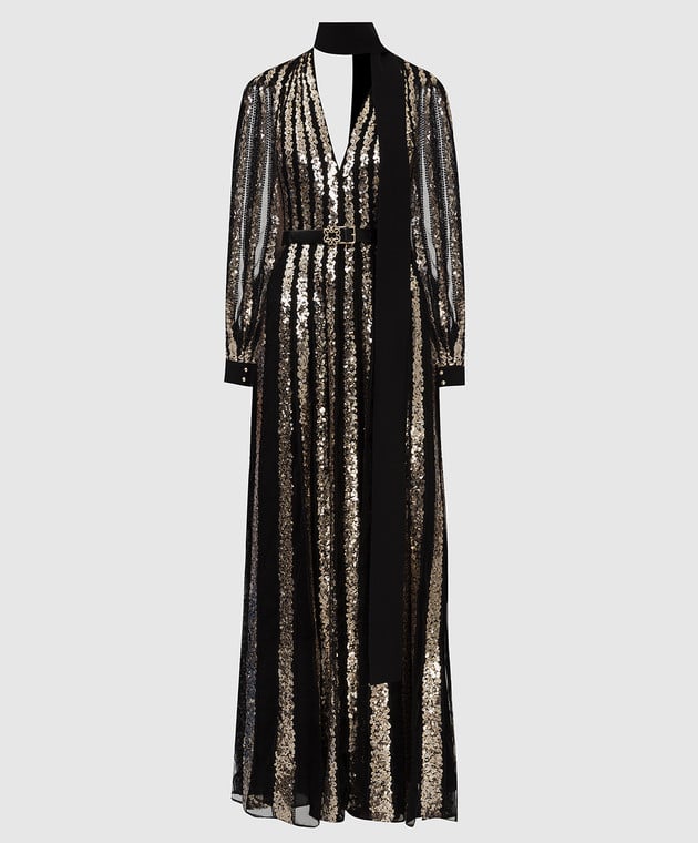 Elie Saab Вечернее платье с открытой спиной в узор 12290