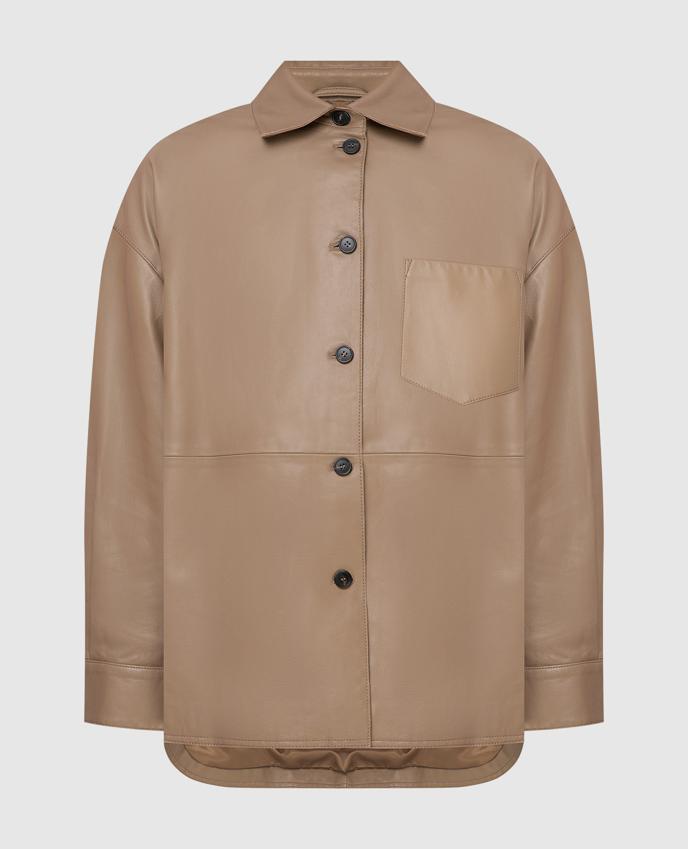 

Бежевая кожаная куртка Nicola Max Mara Weekend, Бежевый, Куртки