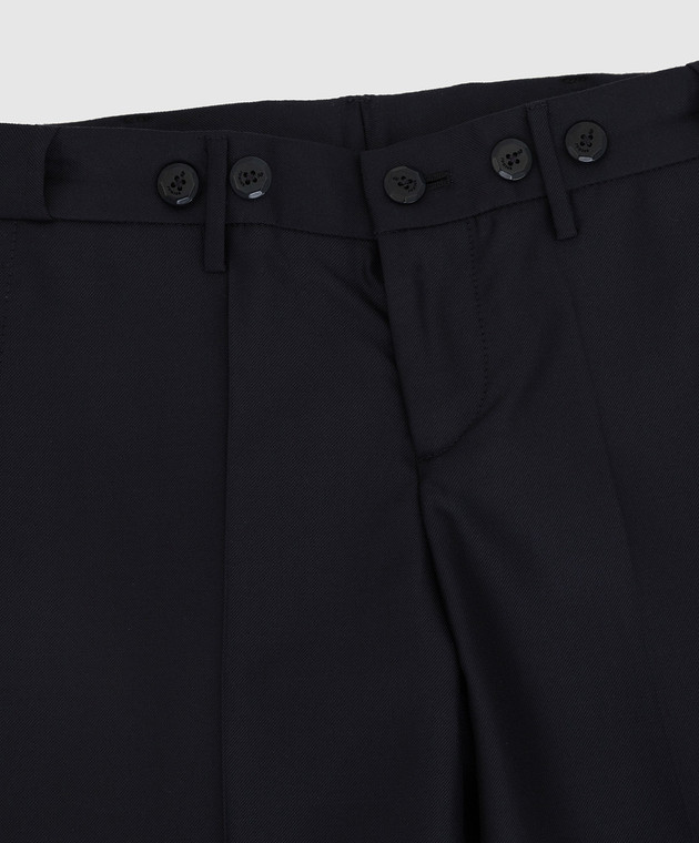 Stefano Ricci Children's dark blue trousers in wool and silk Y1T9000000WK003C image 3