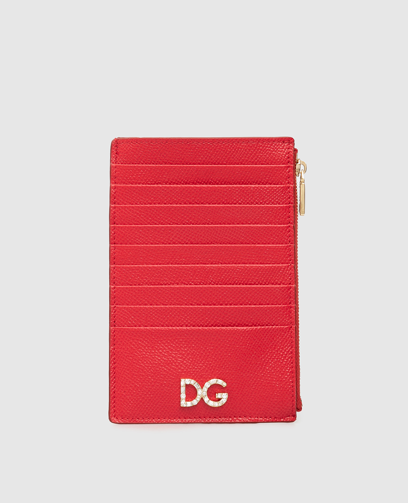 

Кожаный картхолдер с кристаллами Dolce&Gabbana, Красный, Кошельки