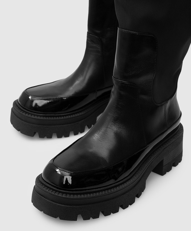 Babe Pay Pls - Black leather boots 23831 buy at Symbol
