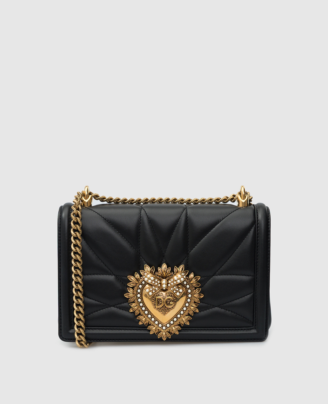 

Кожаная сумка-кроссбоди Devotion Dolce&Gabbana, Черный, Сумки