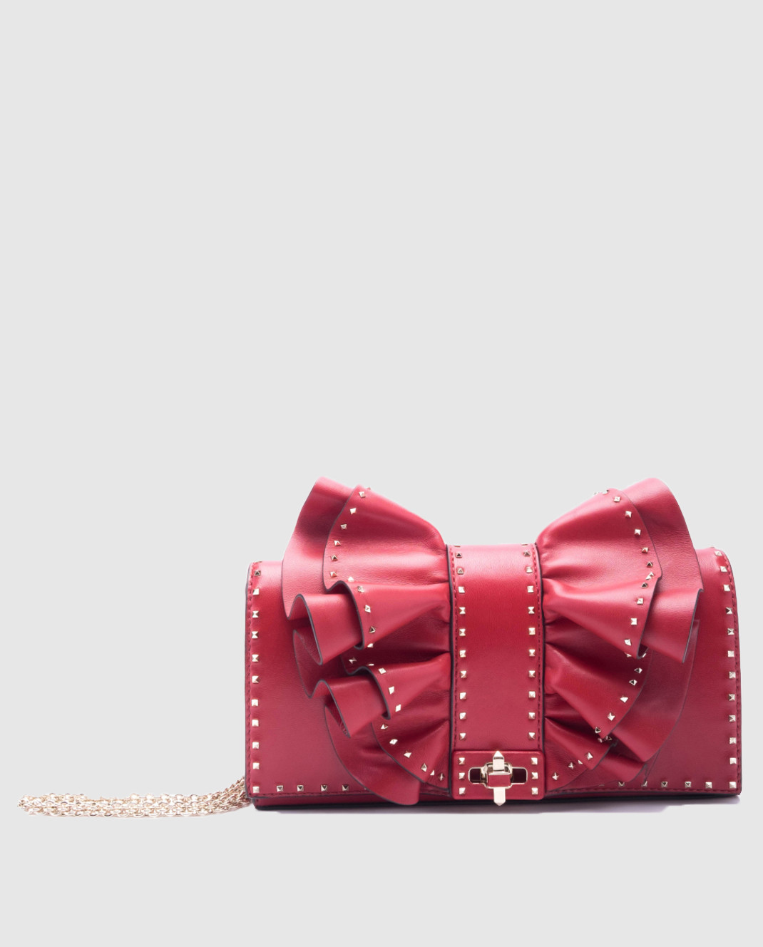 

Красный клатч из кожи Valentino, Клатчи