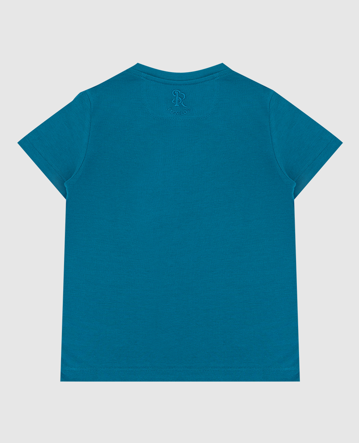 Stefano Ricci Детская бирюзовая футболка с вышивкой YNH7200150803 изображение 2