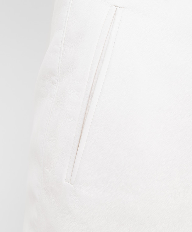 Simonetta Ravizza Белые кожаные шорты MARYSNU изображение 5