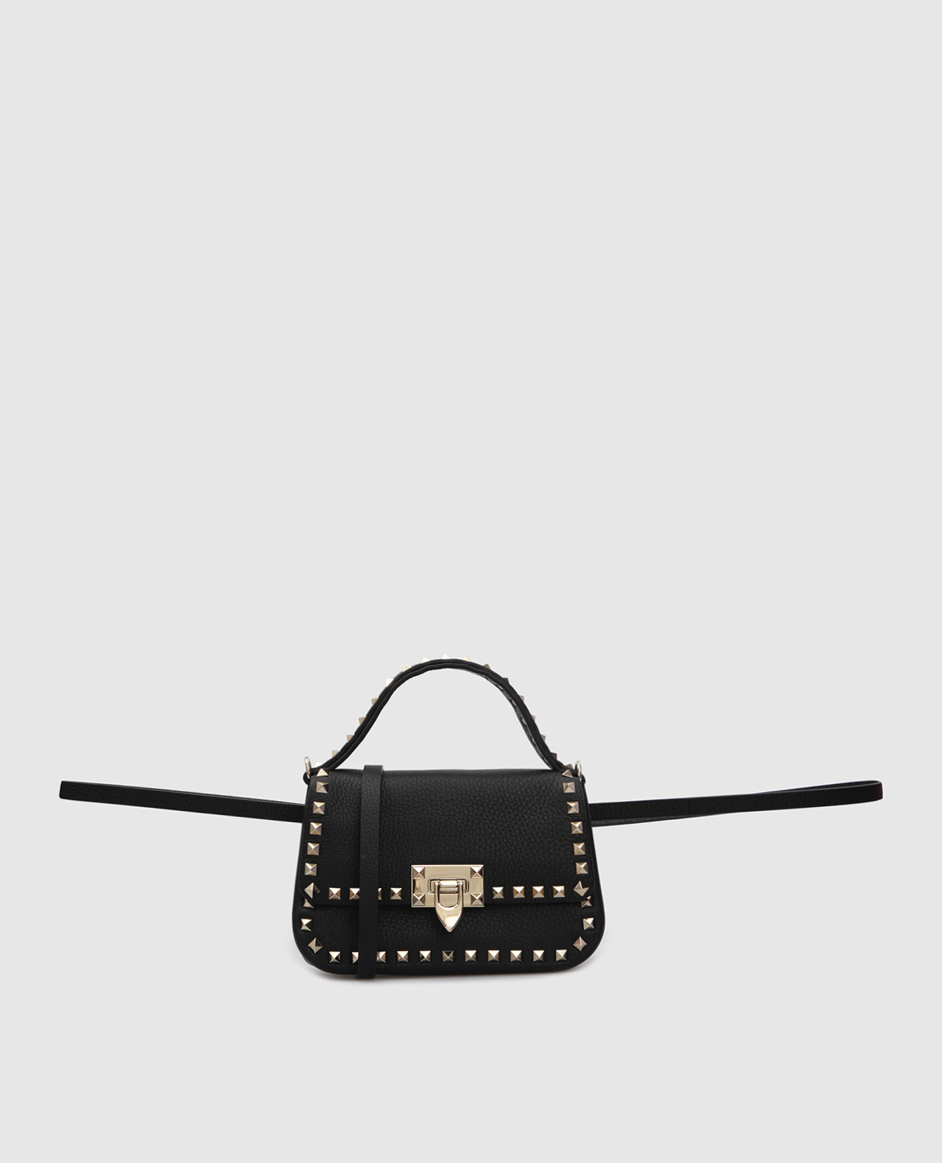 

Черная сумка мини Rockstud, Черный, Маленькие сумки