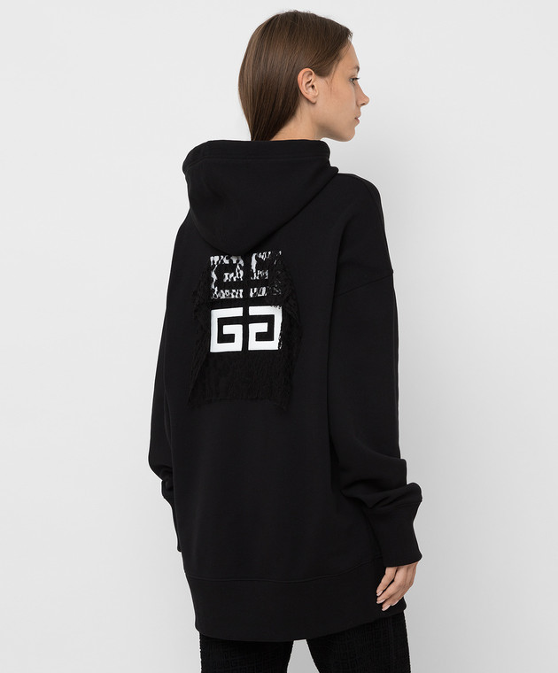 Givenchy Худі з вишивкою логотипу і мереживними вставками BWJ01ZG0SS зображення 4
