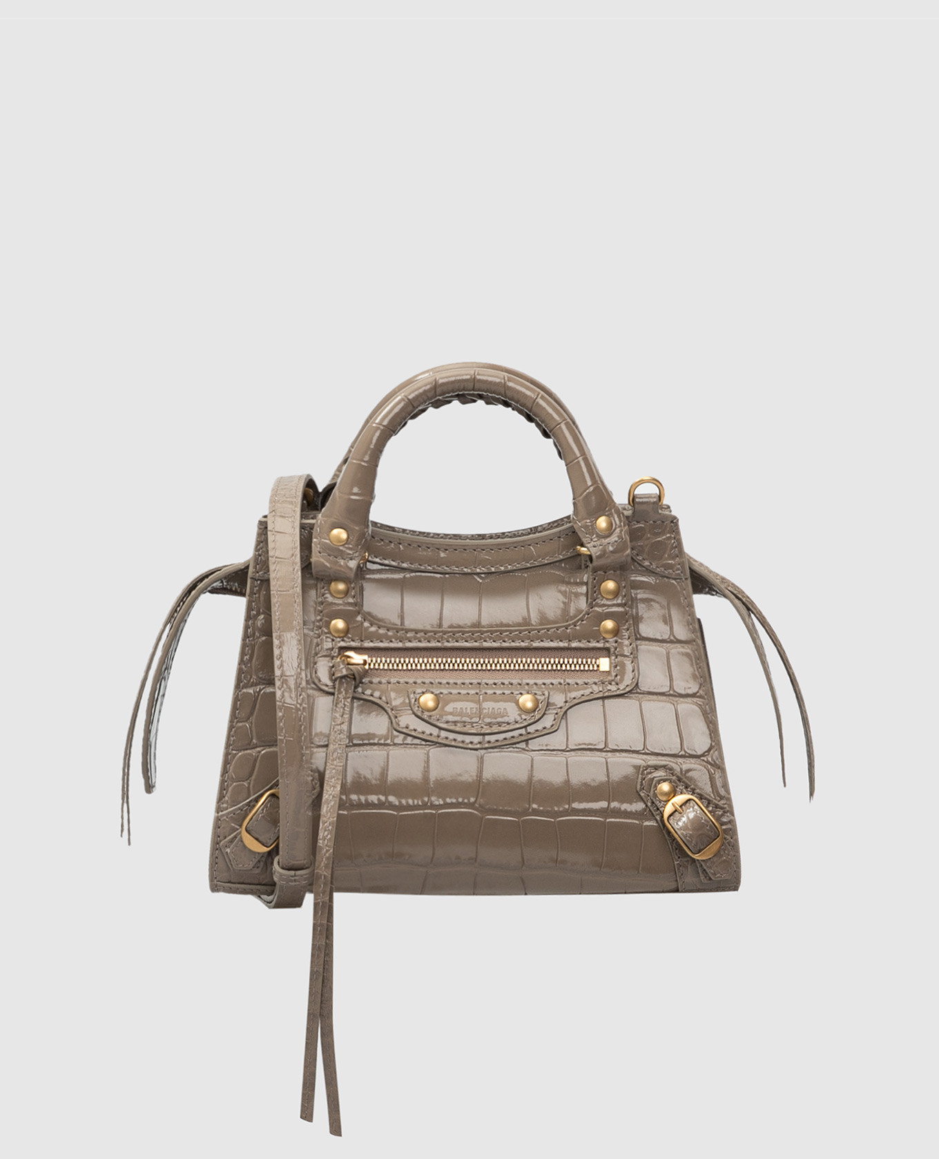 

Темно-бежевая кожаная сумка "Neo Classic Mini", Бежевый, Маленькие сумки