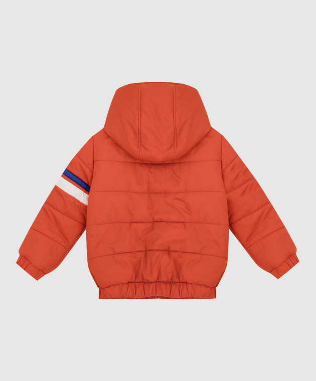 Stefano Ricci Детская оранжевая куртка с контрастными вставками YAJ6S00020TENYLD изображение 2