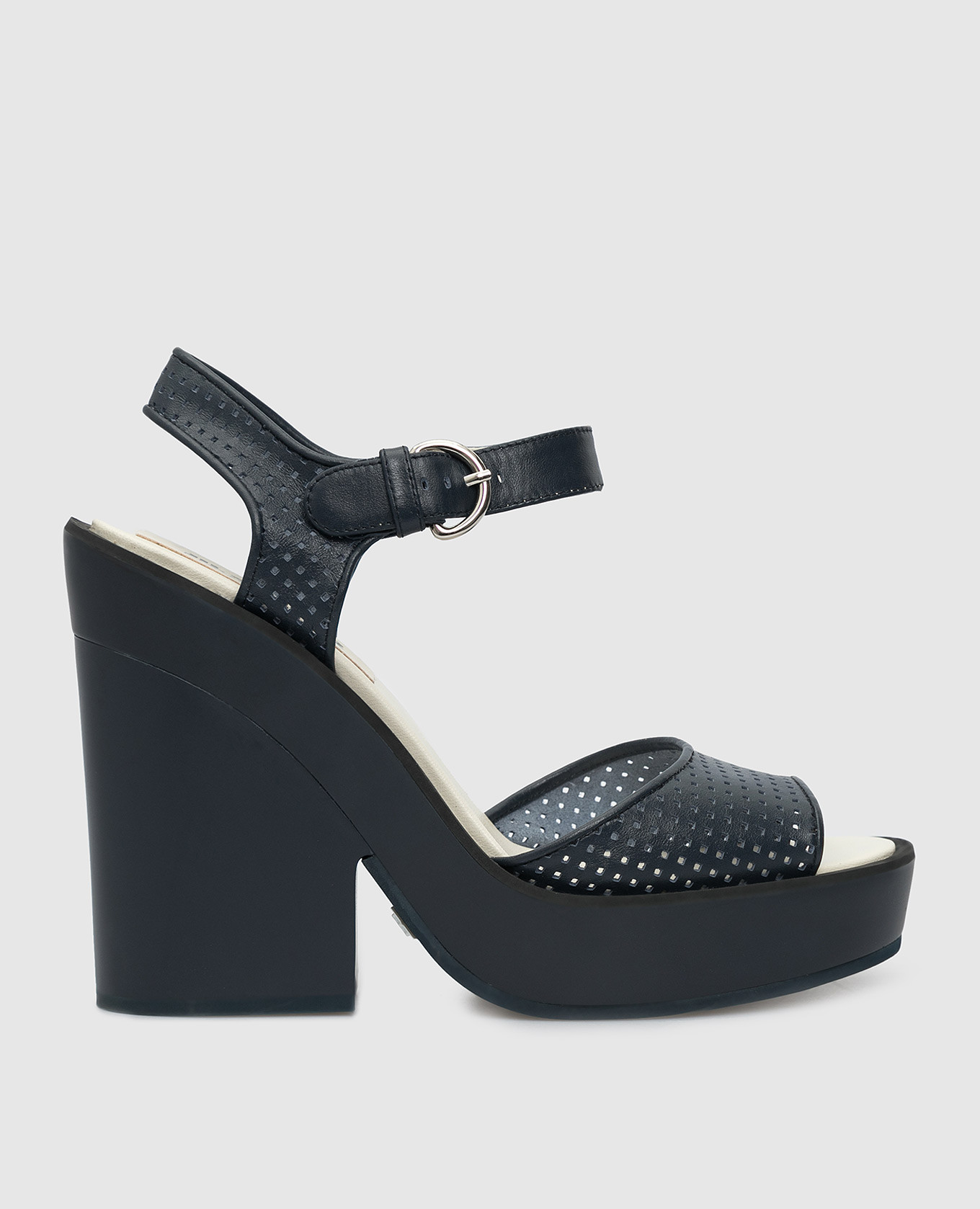 Navy Leather Sandals ChangeClear
