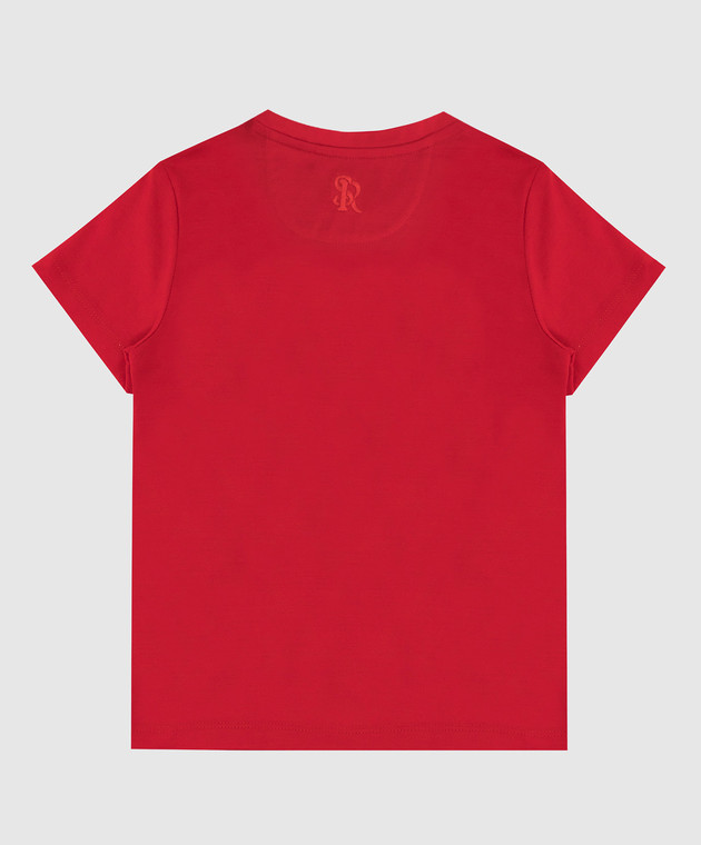 Stefano Ricci Детская красная футболка с вышивкой YNH9200050803 изображение 2