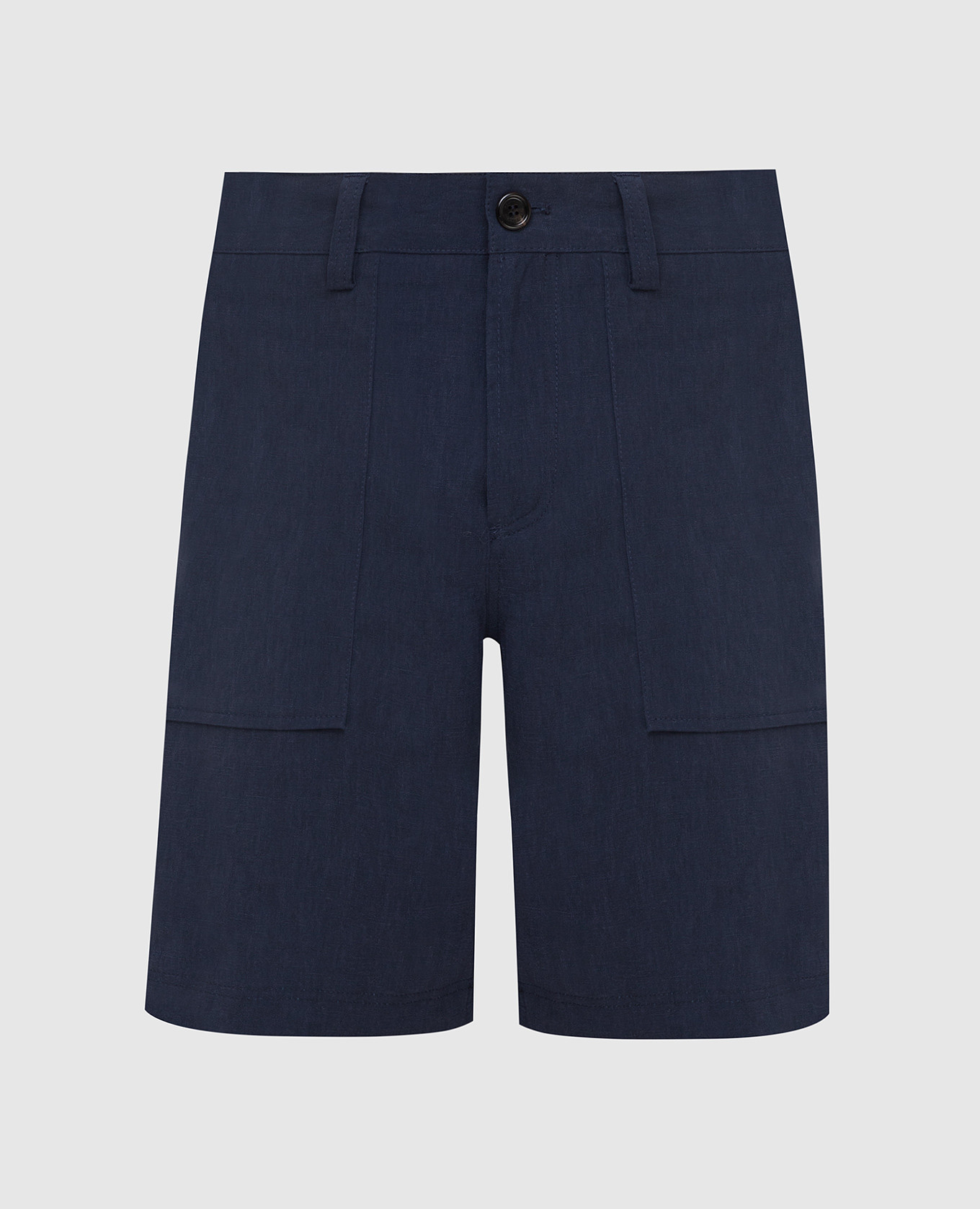 Brunello Cucinelli - Navy blue linen shorts MW431V0320 buy at Symbol