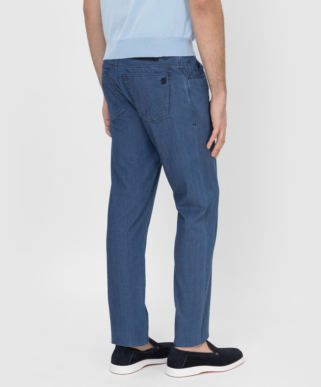 Scissor Scriptor Синие джинсы Costantino с вышивкой COSTANTINOT8195 изображение 4