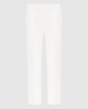 Loro Piana Белые брюки из шелка и шерсти FAI9845