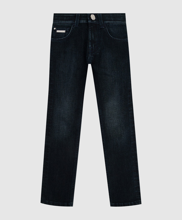 Stefano Ricci Дитячі джинси з ефектом потертості YFT9404070B8BL
