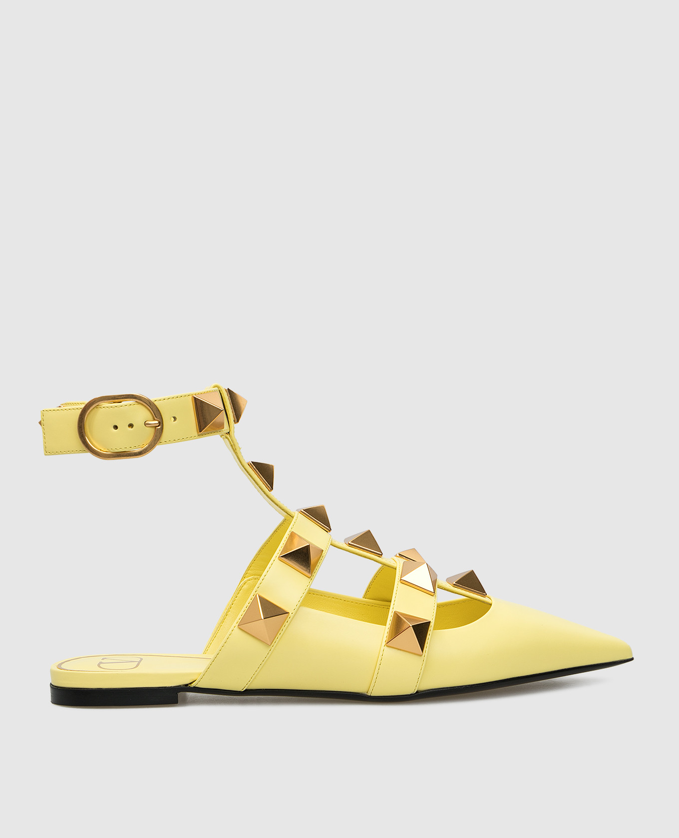 

Кожаные сандалии "Roman Stud" Valentino, Желтый, Сандалии