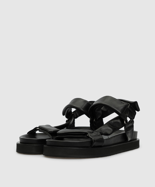 Jil Sander Black Leather Sandals ChangeClear JI36522A13141 изображение 3