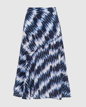 Max Mara Sportmax Темно-синяя юбка из шелка FALENA