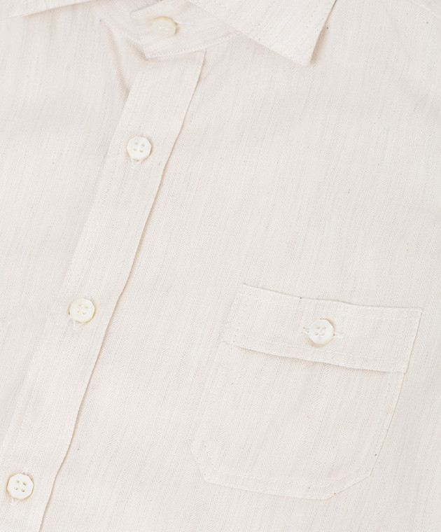 Stefano Ricci Children's light beige patterned shirt YC003210L824 image 3