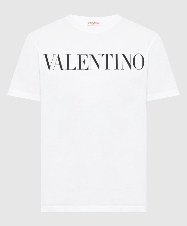 Valentino Белая футболка с принтом логотипа XV3MG10V84F