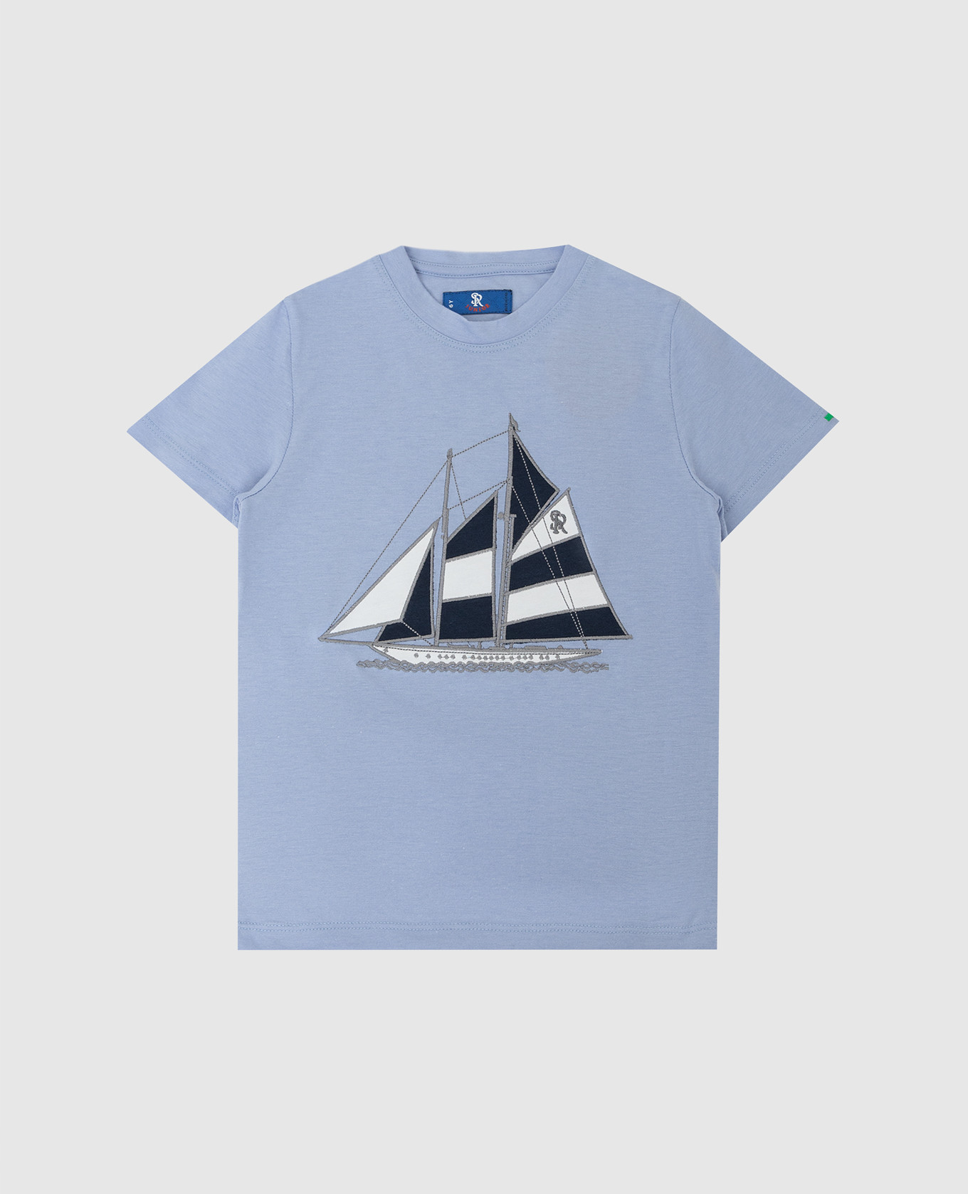Children's blue t-shirt with embroidery