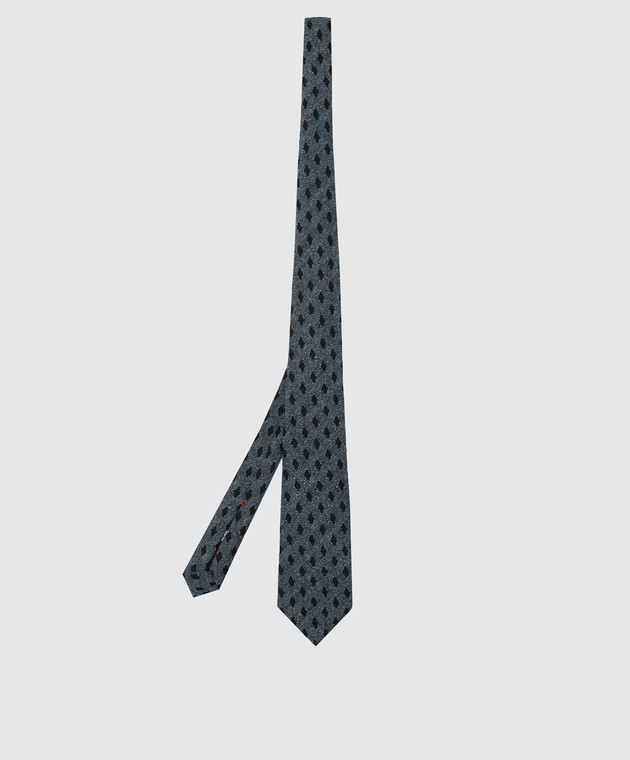 ISAIA Синий галстук из шелка и шерсти CRV007CV52C изображение 3