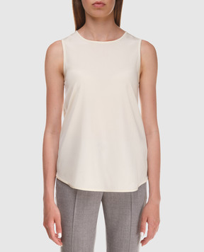 Peserico Жовтий топ з шовку S0889307325