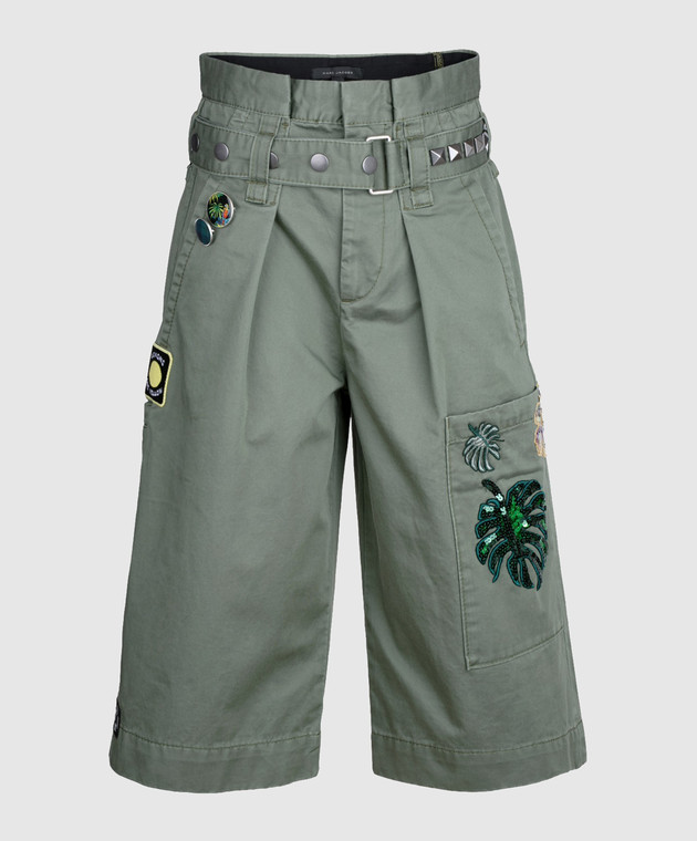 Marc Jacobs Зеленые шорты со съемным ремнем M4006493