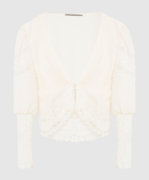 Ermanno Scervino Light beige silk blouse D282K710GET