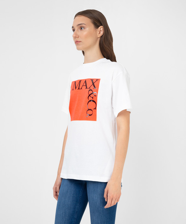 Max & Co Tee T-shirt with pink print TEE image 3