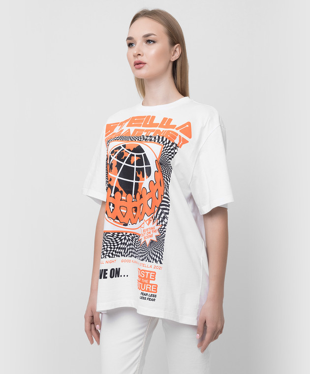 Stella McCartney Белая футболка Rave с принтом 604086SPW15 изображение 3