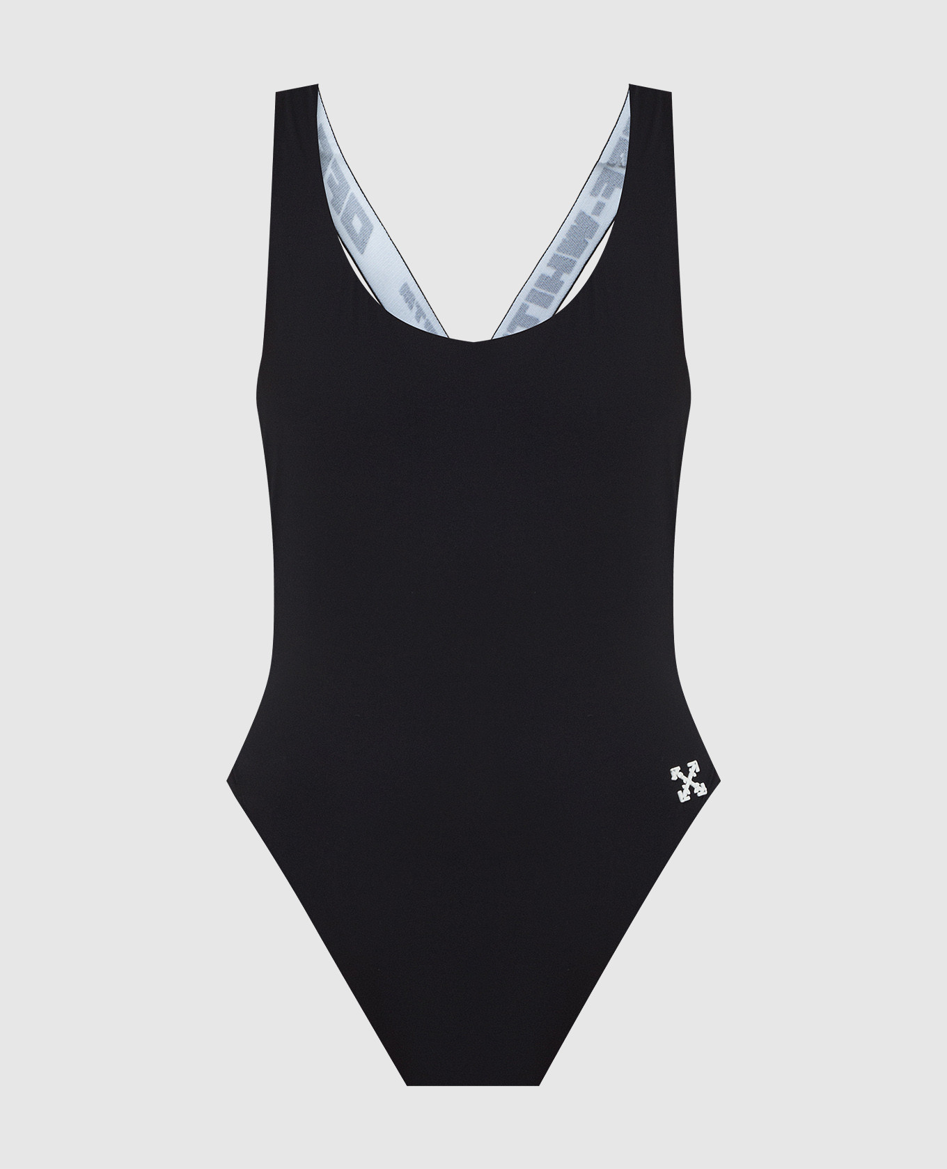 Black swimsuit with logo