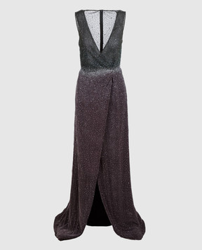 Dennis Basso Темно-сіра сукня 13508