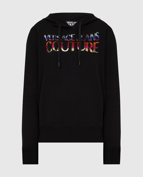 Versace Jeans Couture НЕ ВКЛ Худи с логотипом и пайетками 71HAIG02CF00G
