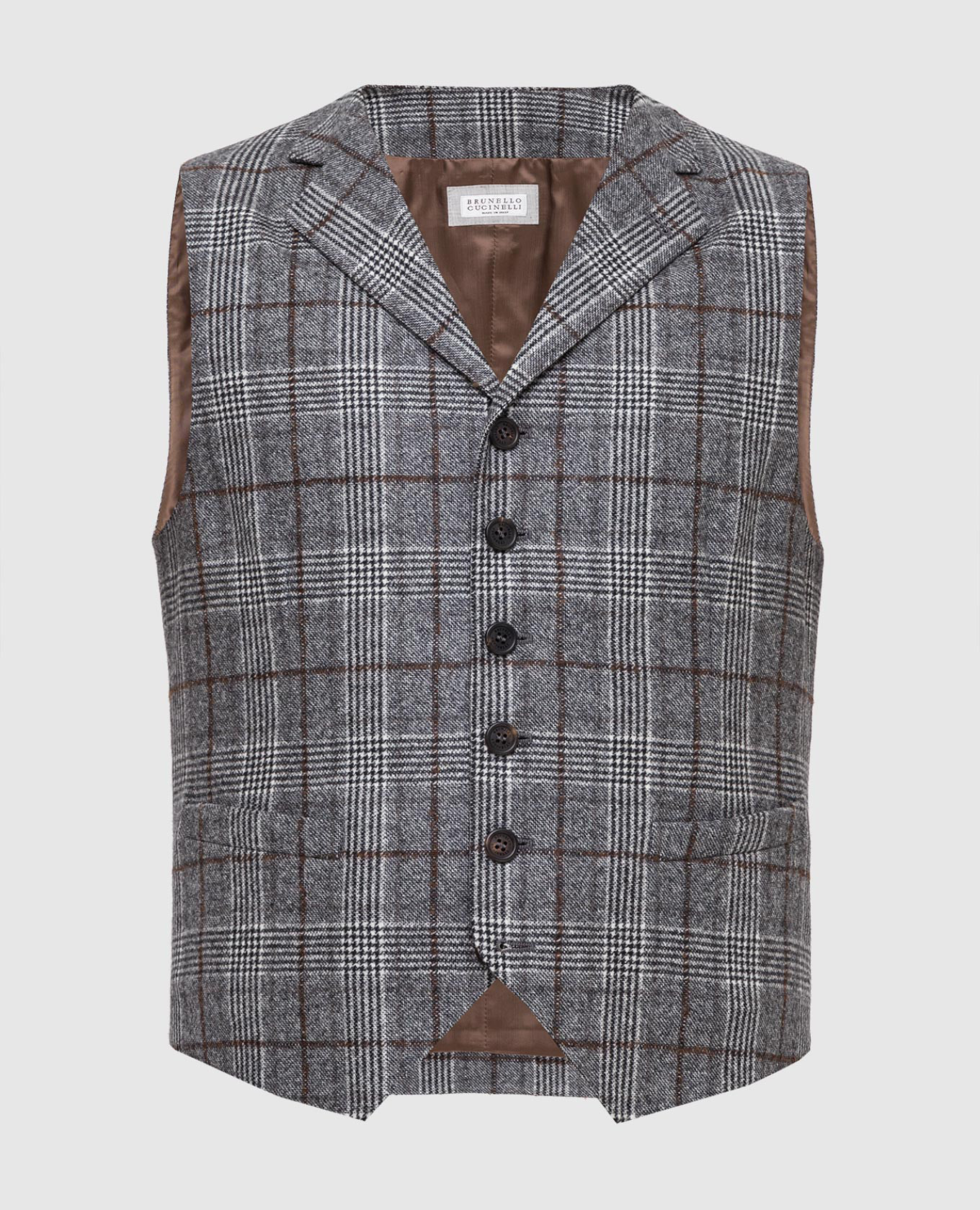 

Серый жилет из шерсти Brunello Cucinelli, Жилеты