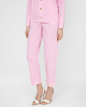 Balmain Рожеві брюки VF15172C274