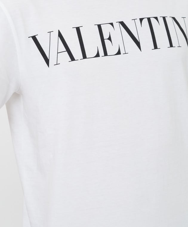 Valentino Белая футболка с принтом логотипа XV3MG10V84F изображение 5
